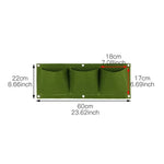 sac plantes muraux 18 poches feutre non tissé vert pratique moderne anneaux métalliquesextérieur