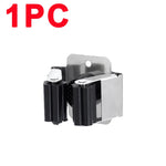support mural moderne vis fixations acier inoxydable noir gris clips balais