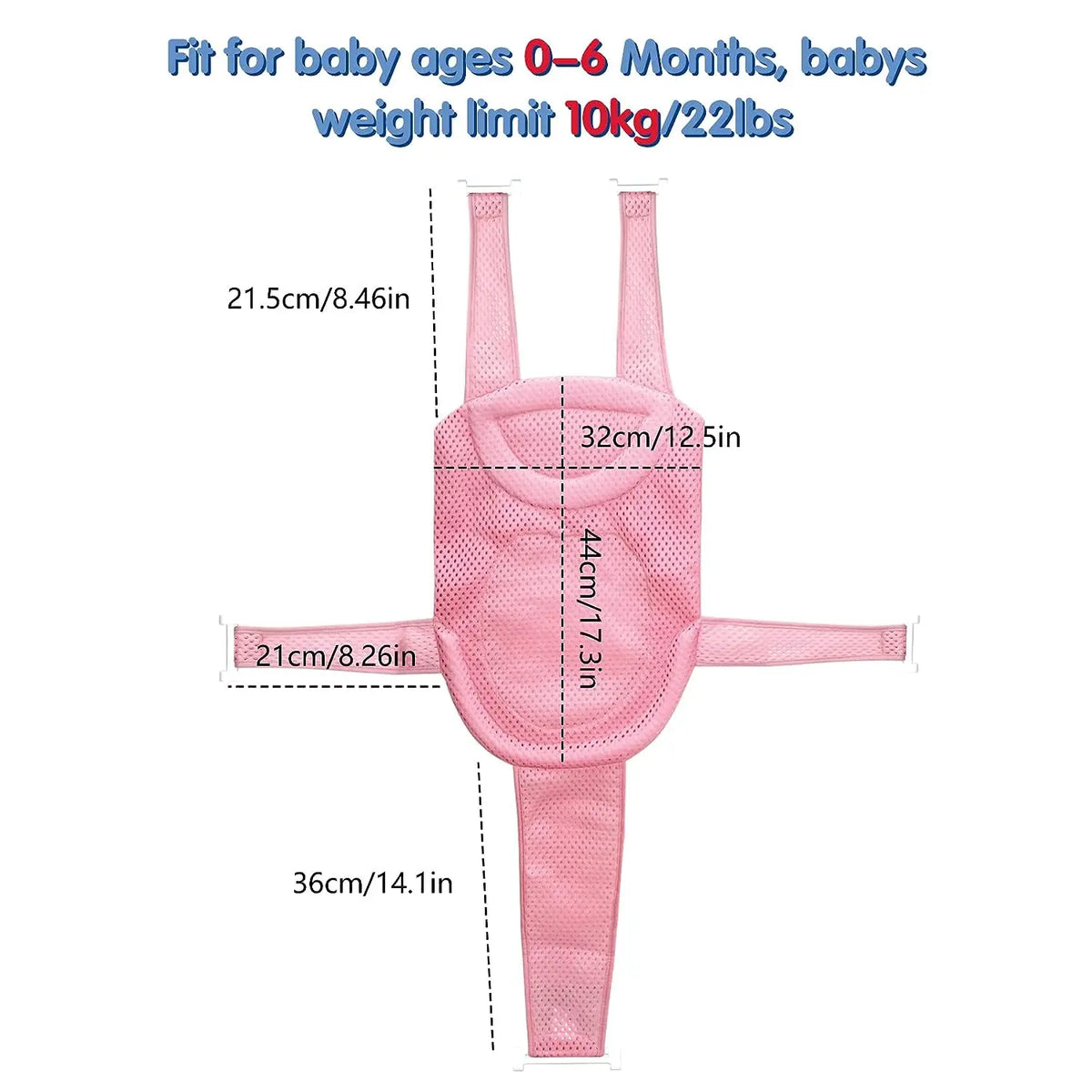 siège bain bébé bleu rose maille fine clips ajustable flottant baignoire sécurité moderne pratique