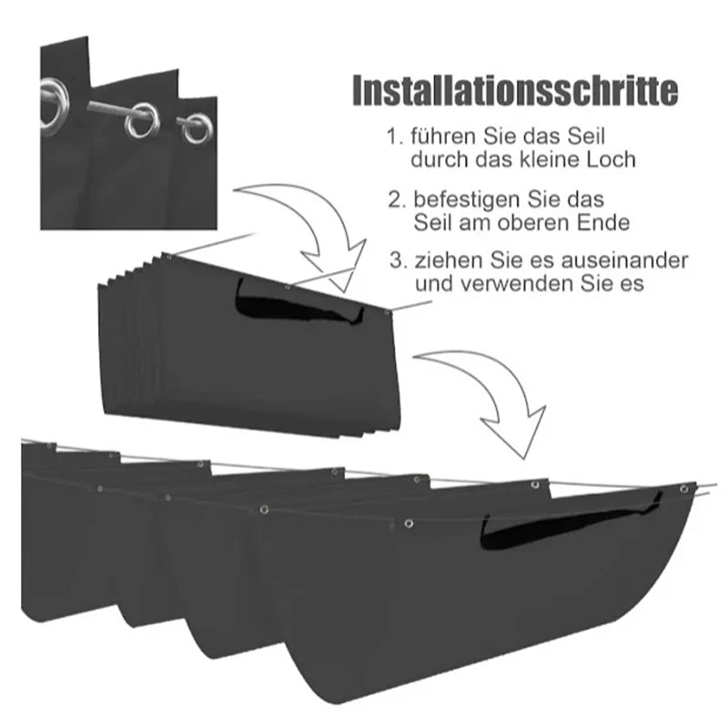 Auvent télescopique imperméable pour terrasse