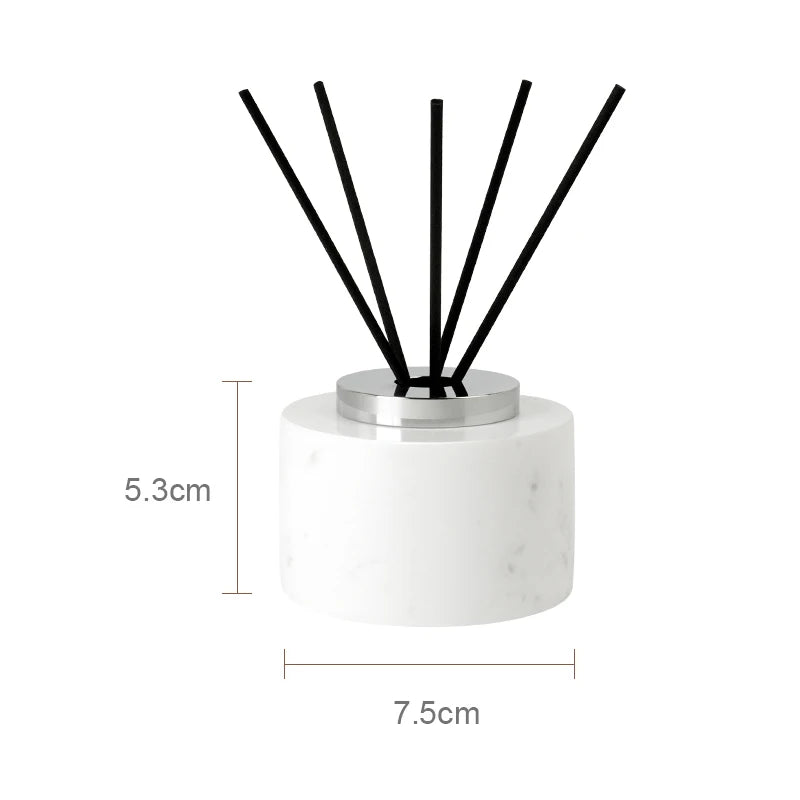 ensemble salle bain marbre blanc doré distributeur savon boîte mouchoirs diffuseur moderne