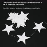 guirlande étoiles papier or argent bleu blanc décoration suspendue mariage chambre enfants