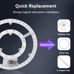 ampoule led module circulaire blanc moderne économie énergie contrôle distant aimant blanc chaud froid