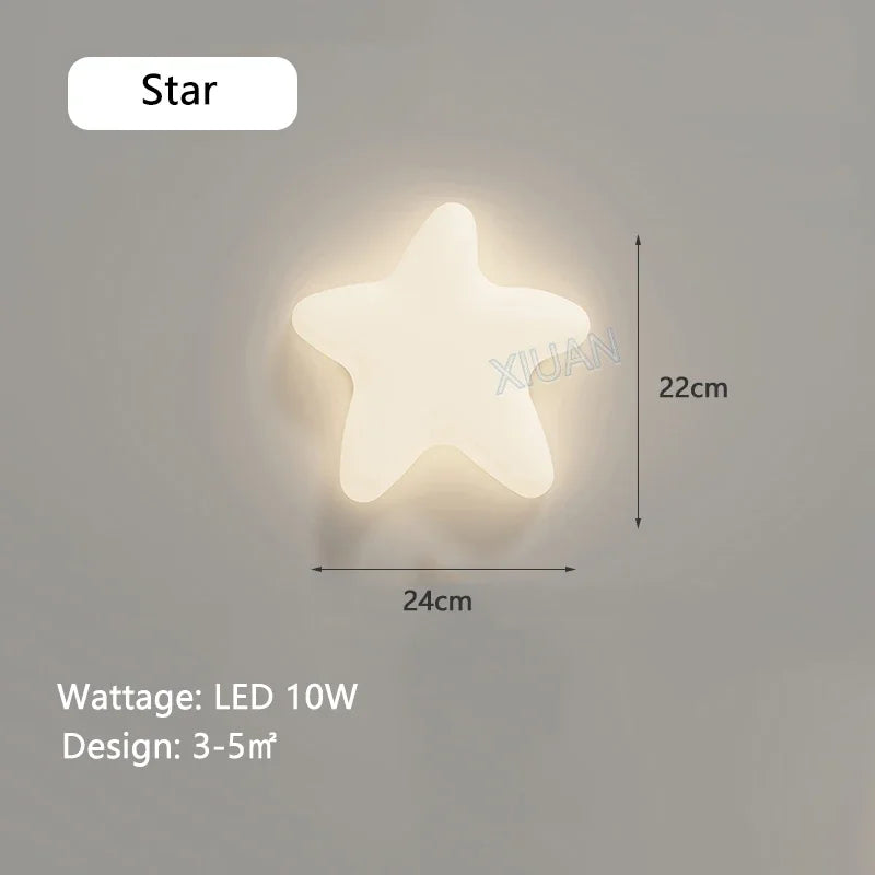 lampe nuage blanc moderne adhésive murale led chambre salon entrée étude