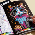livre coloriage pixel art motifs géométriques moderne enfantin crayon pages multicolores guides numériques