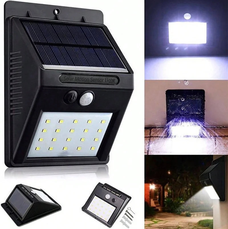 lampe murale solaire 48 led détecteur mouvement panneau solaire bleu modernes extérieures sécurité jardinurgence