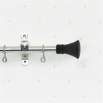 finaux rideau noir modernes finitions fer opaques anneaux boucles tringle rideau