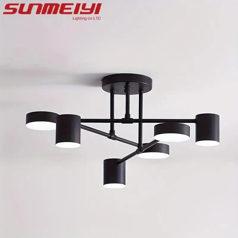 lampe suspendue moderne noire éclairage quotidien ampoules led 90 260v toucher interrupteur 56cm 30cm