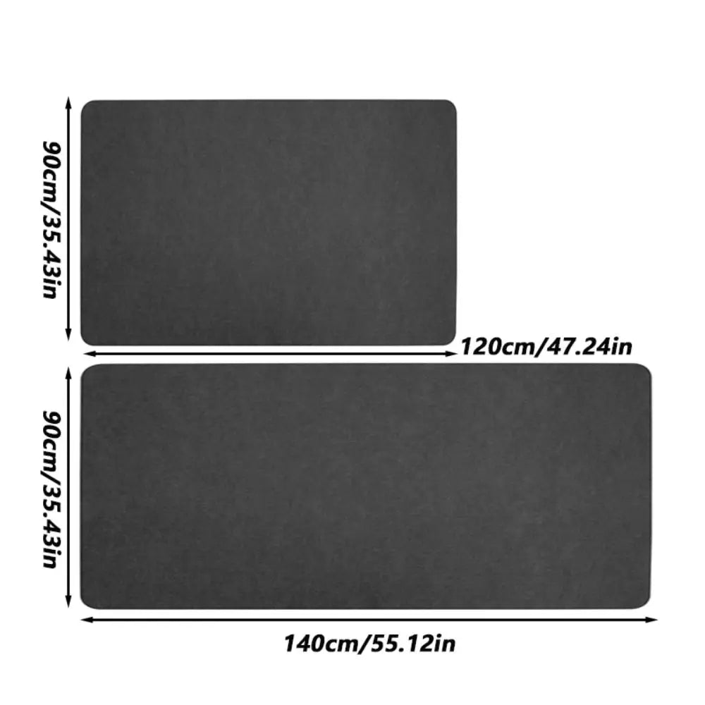 tapis sol antidérapant moderne gris uni 90x120cm 90x140cm adhésif polyester
