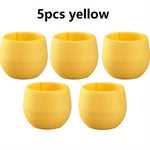 cache pots succulentes couleurs mixtes rayures horizontales moderne minimaliste plastique variété tons vibrant