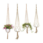 support plante suspendue macramé boho pots colorés decoration murale jardinière