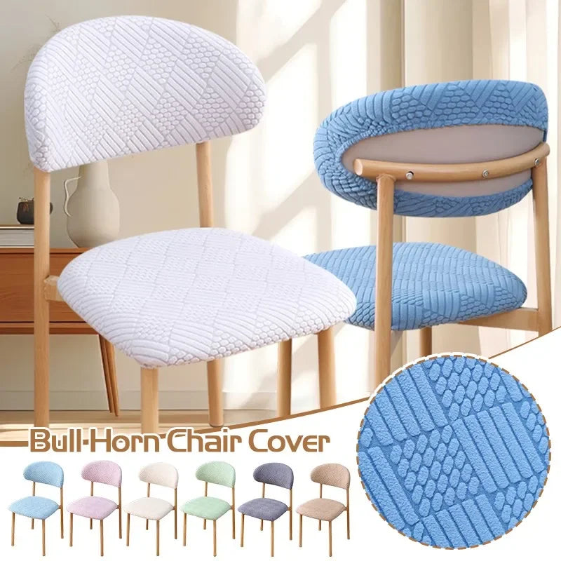 housse chaise coton polyester vert bleu rose moderne ligne diagonale taille