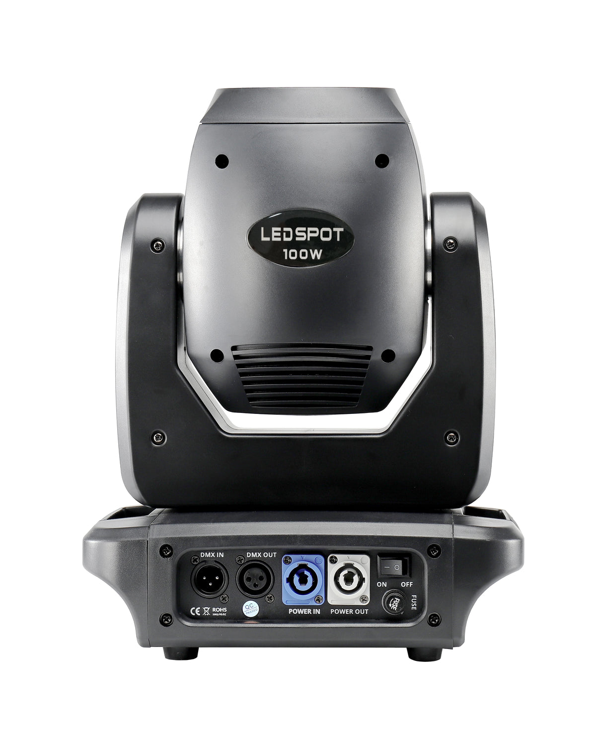 projecteur led 100w dmx scènes professionnelles éclairage scène spot noir prisme faces