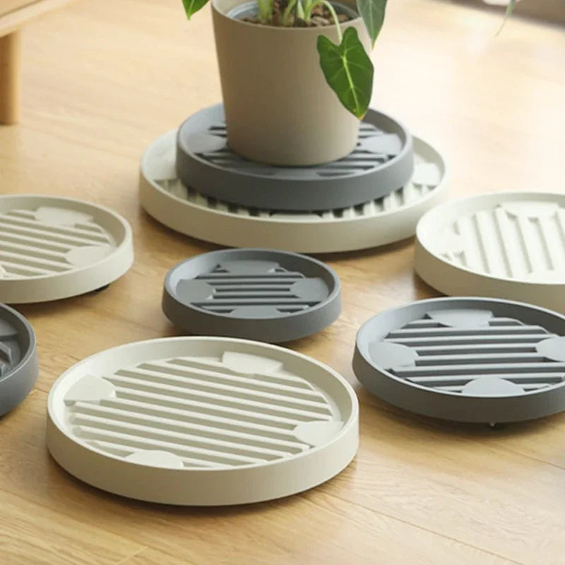support plante gris blanc rayures horizontales moderne portable amovible robuste