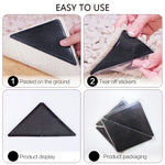 tapis anti dérapant triangle caoutchouc noir adhésif salle bain respectueux environnement utilitaire