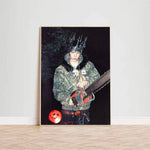 affiche cadre bois rappeur sematary gothique pop art décoration murale chambre salon