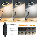 lampe flexible noir pince usb modes lumière interrupteur tactile moderne