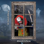 décoration murale halloween clown effrayant toile d'araignée rouge blanc anniversaire halloween opacité clips