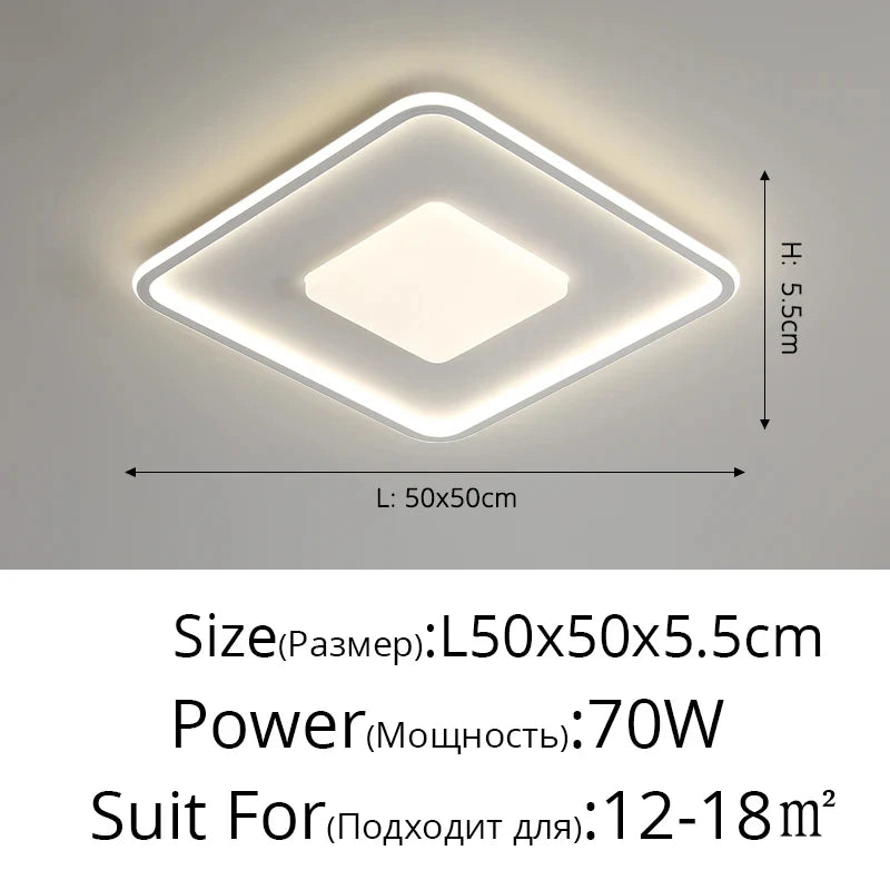plafonnier led moderne blanc rectangulaire ovale nuage sans télécommande