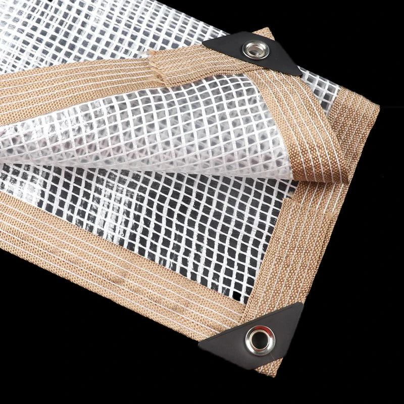 bâche maille transparente imperméable protection plantes jardin voile extérieur métalliques