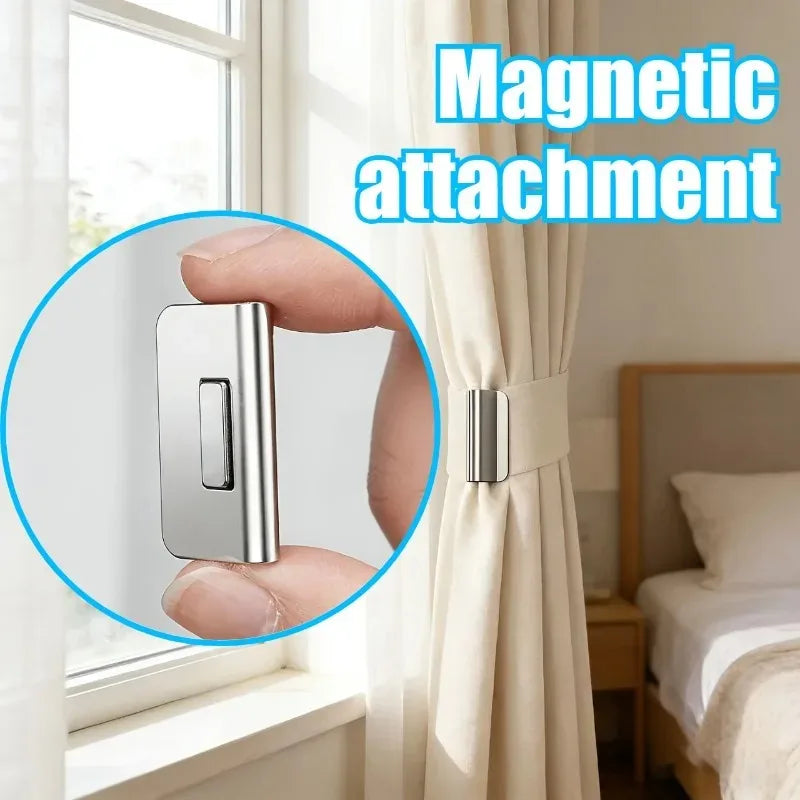 fermoirs magnétiques adhésifs rideaux modernes sans perçage clips occultants métal inoxydable