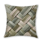 taies d'oreiller décoratives vertes artisanal motifs tissés brodés 40x40cm 45x45cm 50x50cm 60x60cm