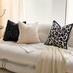 taies d'oreiller géométriques polyester non toxique maison moderne motifs léopard adhésifs respectueux environnement