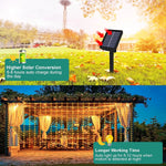 rideau lumineux led blanc multicolore clips moderne panneau solaireextérieur noël vacances
