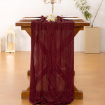 serviette table moderne plissée noir vert foncé polyester maison 90x180cm 90x300cm