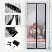 rideau anti moustiques magnétique porte patio balcon noir moderne aimants
