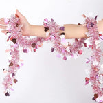 guirlande tinsel rouge rose coeurs papillons decoration saint valentin intérieur extérieur mariage