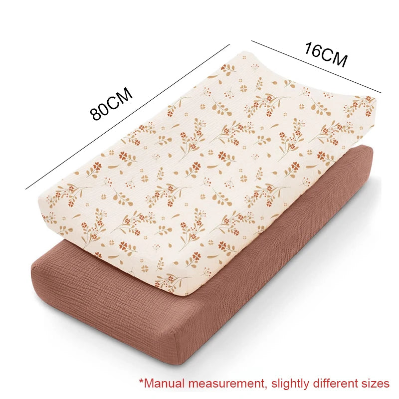 coussin changement bébé couverture tissu floral moderne doux rose beige