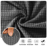 Housse canapé gris tissu carreaux moderne poche places
