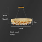 suspension lumineuse moderne doré marron clair translucides brillantes élégante chaînes fixées inclusées