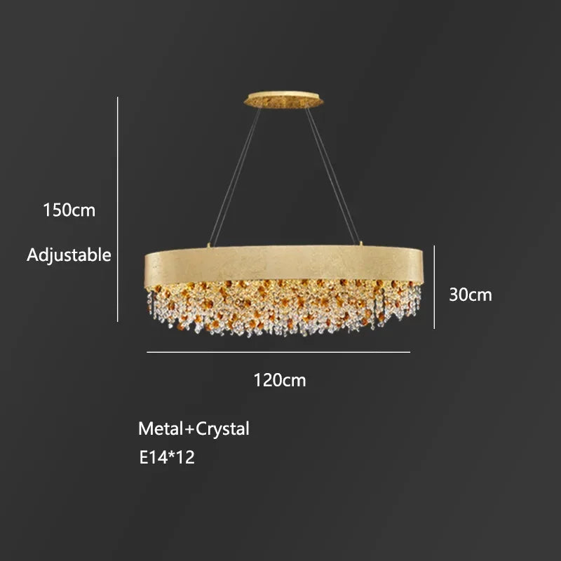 suspension lumineuse moderne doré marron clair translucides brillantes élégante chaînes fixées inclusées