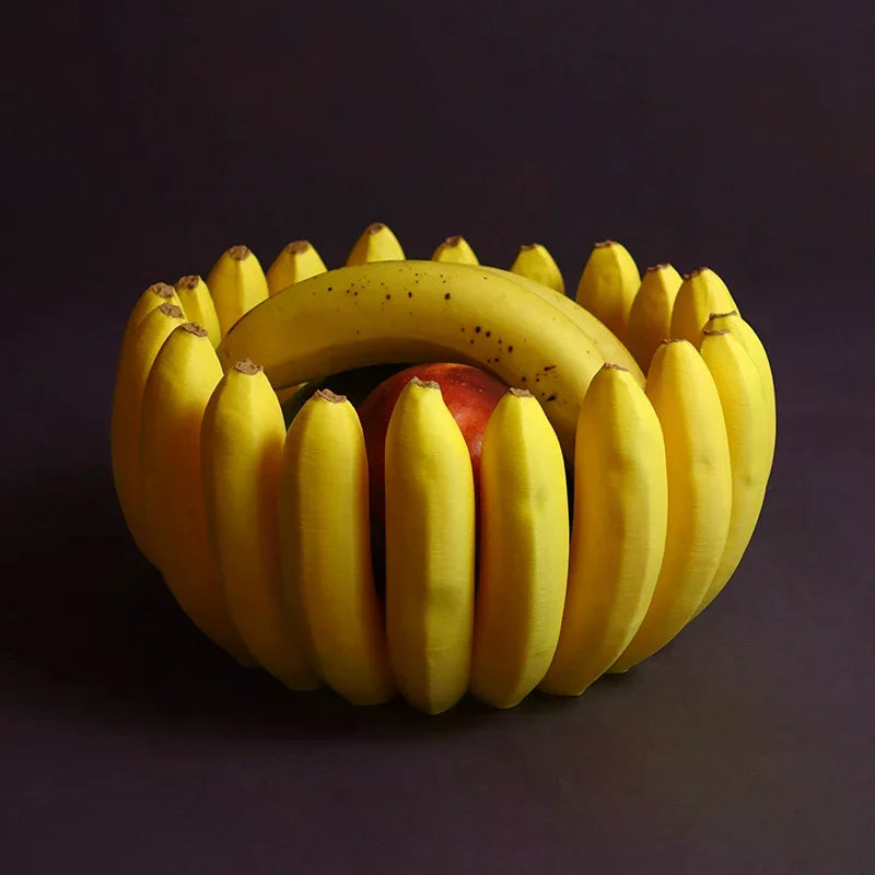 corbeille fruits forme bananes jaune motif moderne plastique imperméable