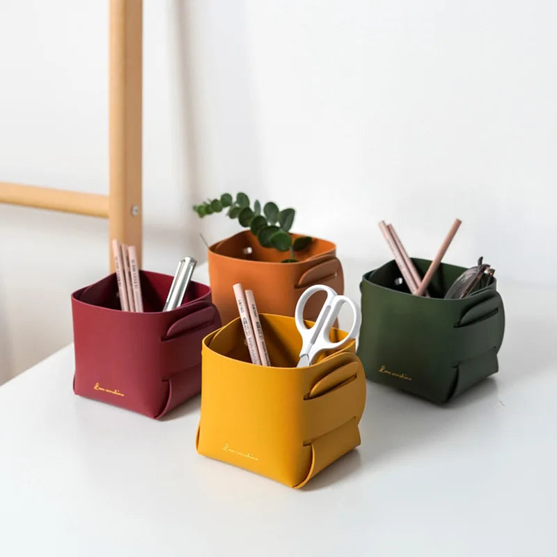 sac main simili cuir orange vert jaune moderne pliable poignées plantes sèches capacité charge