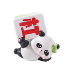 ornements paysagers pandas compagnons figurines cartoon mignon panier bambou pvc opaques