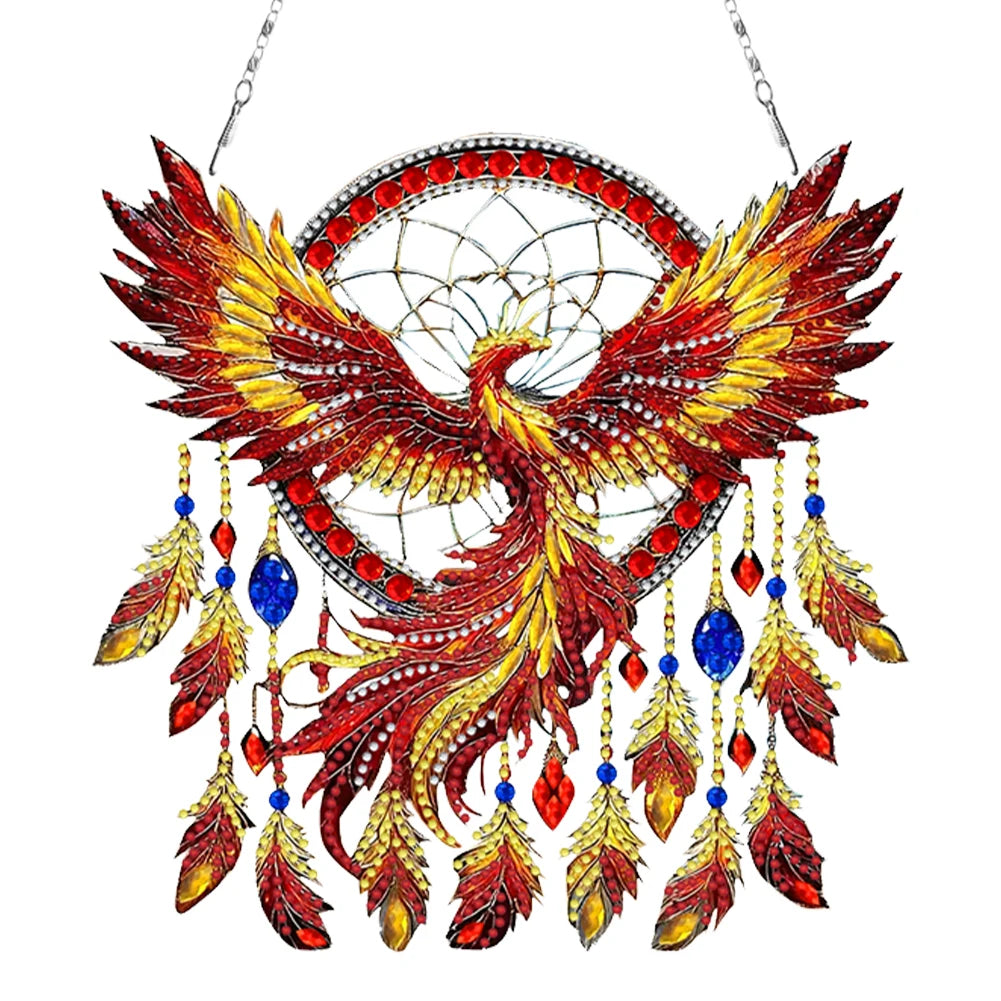 attrape rêves boho plumes fleurs violet bleu rose or pendaison décoration intérieure artisanal