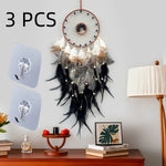 attrape rêves boho chic plumes multicolore bleu rouge gris orange salon chambre