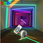 applique murale led rgb 12w moderne éclairage intérieur extérieur rainbows télécommande bluetooth