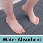 tapis bain moderne gris absorbant antidérapant doux machine lavable mémoire forme salon
