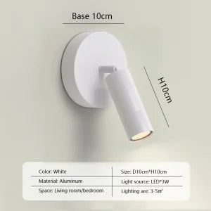 applique murale led moderne noire blanche or fixée mur éclairage minimaliste chambre 5m2