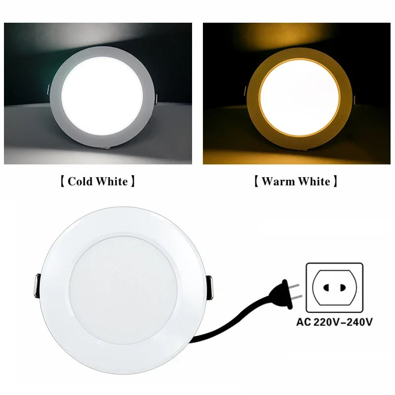 spots led blancs 3w 5w 7w 9w 12w 15w cold warm white modernes clips