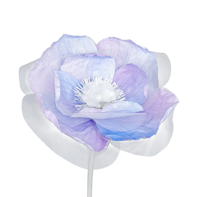 fleurs artificielles lys bleu violet décoratives intérieures mariage anniversaire semi translucides 20cm 40cm 80cm