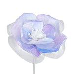 fleurs artificielles lys bleu violet décoratives intérieures mariage anniversaire semi translucides 20cm 40cm 80cm