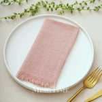 lot 10 serviettes table coton jaune texture rugueuse moderne maison