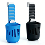 brosse toilette bleu noir crochets ajustables texture lisse moderne pratique