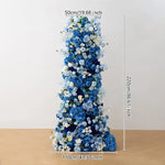 arche décorative fleurs artificielles bleu blanc extérieur intérieur décoration maison événement