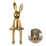figurine céramique moderne blanc noir doré argenté pailleté minimaliste salon entrée armoire TV ornement